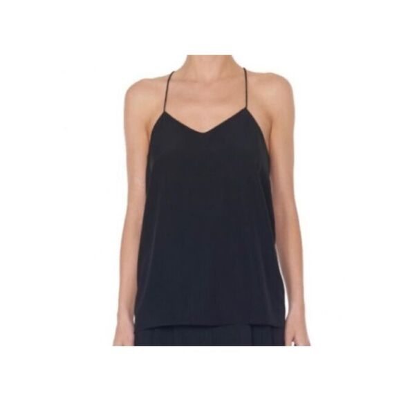 TIBI NEW YORK Womens Spaghetti Strap V Neck Tank Top - Picture 1 of 2